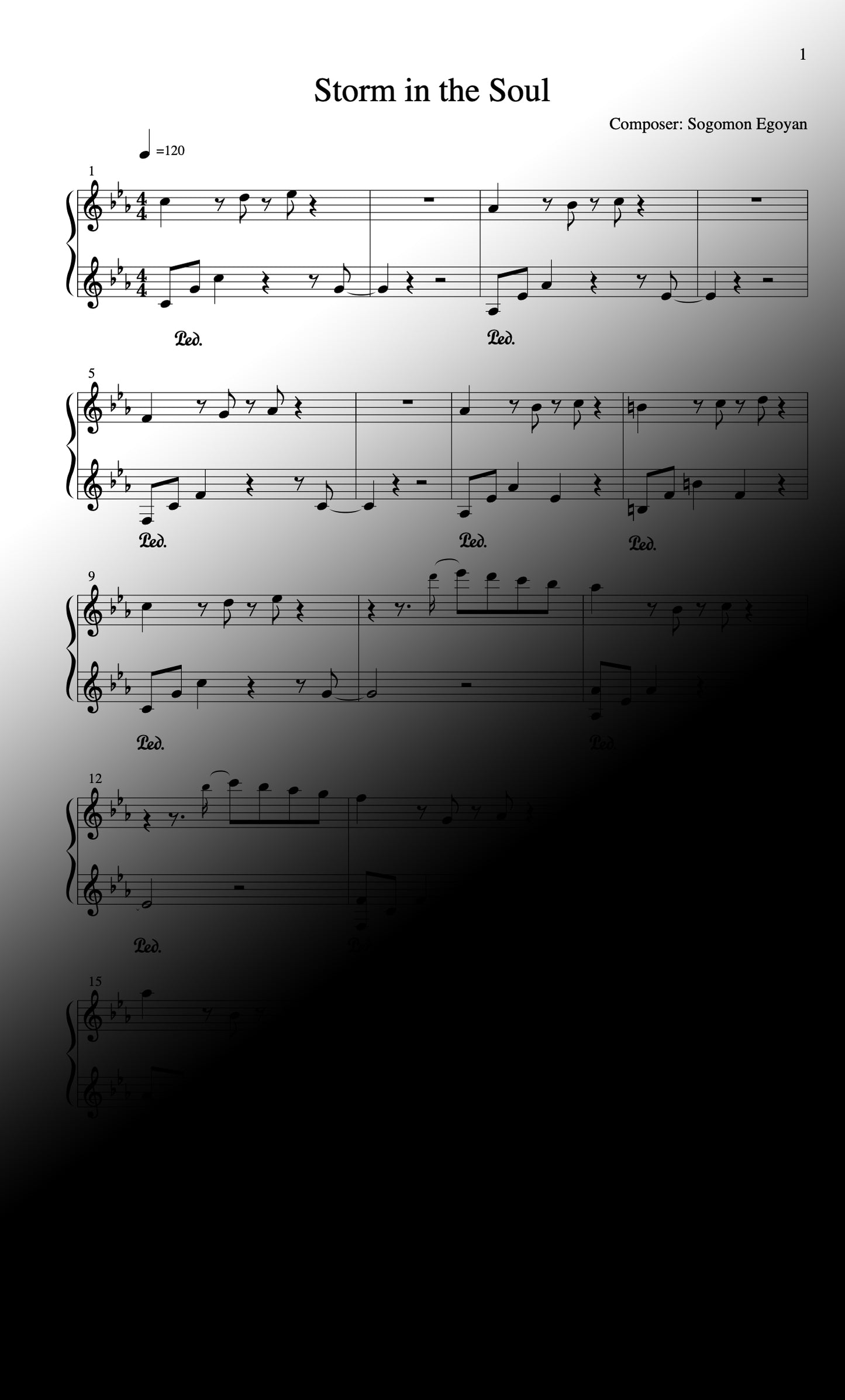 Storm in the Soul - Piano Sheet Music