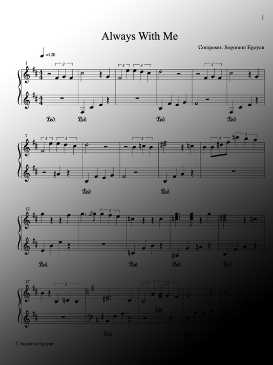 Always With Me - Piano Sheet Music