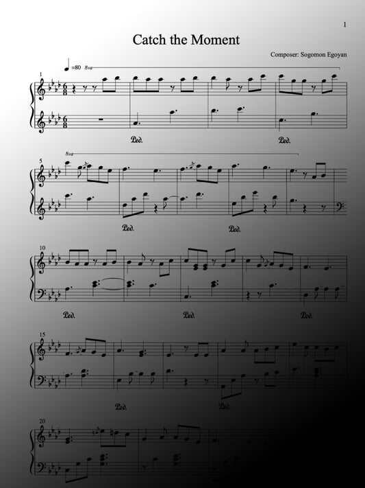 Catch the Moment - Piano Sheet Music