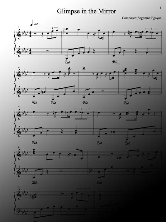 Glimpse in the Mirror - Piano Sheet Music