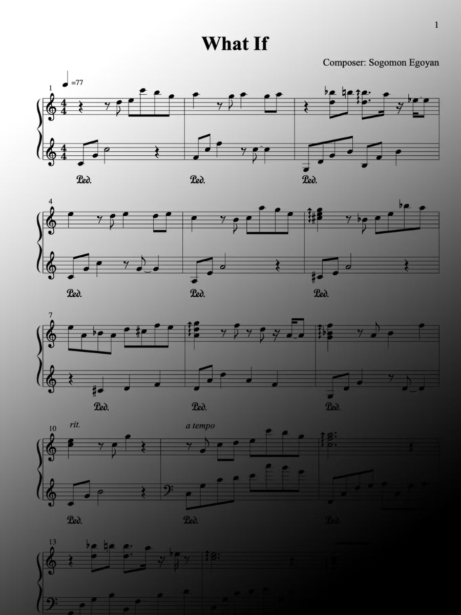 What If - Piano Sheet Music