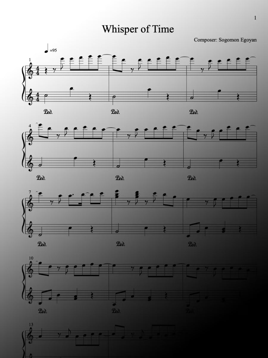 Whisper of Time - Piano Sheet Music